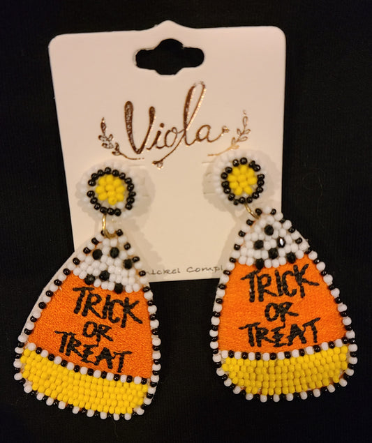 Candy Corn Earrings